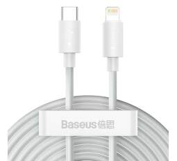 Baseus Simple Wisdom kabel USB-C/Lightning 20 W 1,5 m bílý 2 ks