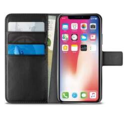 Puro Wallet knížkové pouzdro pro Apple iPhone Xs Max, černá