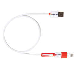 Skross DC20A - USB kábel 2v1, micro USB a Apple Lightning 1m, bílá