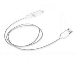 SBS USB-C/Lightning/microUSB datový kabel 1m, bílá