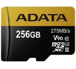 A-DATA microSDHC 256 GB 275 MBS U3 CLASS 10 UHS-II