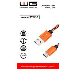 Winner datový kabel USB - USB-C, 1m (oranžový)