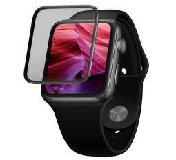Fixed 3D Full-Cover tvrdené sklo pre Apple Watch 40 mm čierne