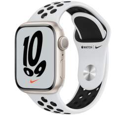 apple-watch-nike-series-7-gps-41-mm-hvezdne-bily-hlinik-s-platinove-cernym-nike-sportovnim-reminkem