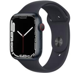 Apple Watch Series 7 GPS + Cellular 45 mm temne atramentový hliník s temne atramentovým športovým remienkom