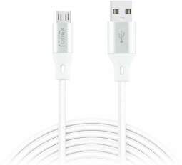 Fonex dátový kábel USBMicro USB 10 W 1 m biely (1)
