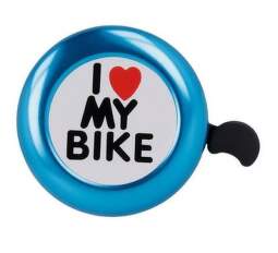 Forever Outdoor I love my bike zvonček na bicykel modrý