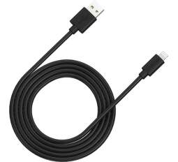 Canyon dátový kabel USB-A/Lightning 2 m 2,4 A černý