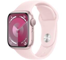Apple Watch Series 9 GPS 41 mm růžový hliník s růžovým řemínkem M/L