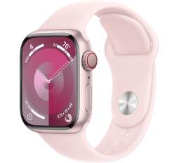 Apple Watch Series 9 GPS + Cellular 41 mm růžový hliník s růžovým řemínkem S/M