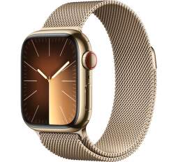 Apple Watch Series 9 GPS + Cellular 41 mm zlatá nerezová ocel milánský tah