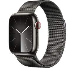 Apple Watch Series 9 GPS + Cellular 41 mm grafitová nerezová ocel milánský tah