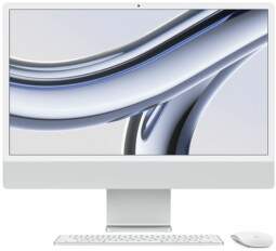 Apple iMac 24" (2023) 4,5K Retina M3/8jádrové GPU/8 GB/256 GB/MQR93CZ/A stříbrný
