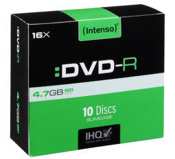 INTENSO DVD-R, 4101652, 10-pack, 4.7GB, 16x, slim case