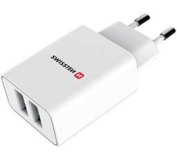 Swissten síťová nabíječka 2x USB Power 2,1A, bílá