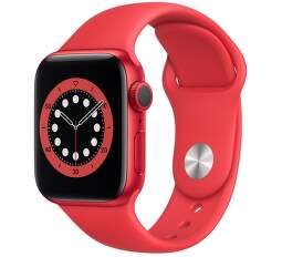 Apple Watch Series 6 40mm červený hliník s červeným sportovním řemínkem-1