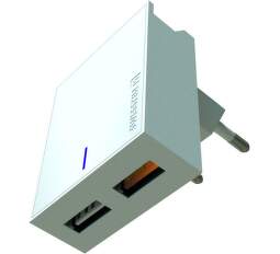 Swissten 2x USB QC 3.0 nabíjací adaptér 23 W biela