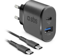 SBS USB/USB-C 18W PD černá