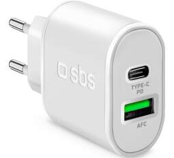 SBS adaptér USB AFC 18W/USB-C PD 20W bílý
