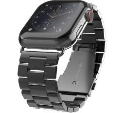 Swissten kovový řemínek pro Apple Watch 38-40 mm černý