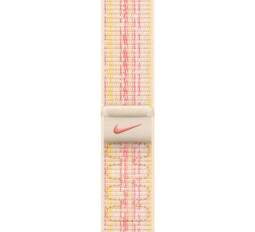 Apple Watch 45 mm Nike sportovní provlékací řemínek bílo-růžový