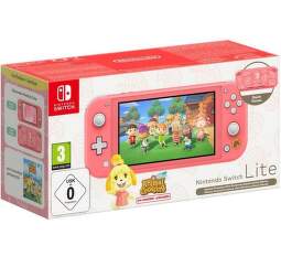 Nintendo Switch Lite Coral + Animal Crossing: New Horizons Bundle