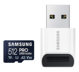 Samsung PRO Ultimate microSDXC paměťová karta 512 GB + USB adaptér
