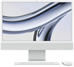 Apple iMac 24" (2023) 4,5K Retina M3/8jádrové GPU/8 GB/256 GB/MQRJ3CZ/A stříbrný