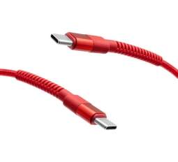 Mobilnet 2x USB-C kabel 60 W 1 m červený