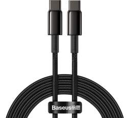 Baseus Tungsten datový kabel USB-C/USB-C 2.0 PD 100 W 2 m černý