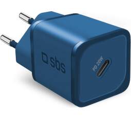 SBS NanoTube nabíječka USB-C PD GaN 20 W modrá