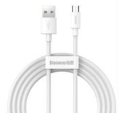 Baseus Simple Wisdom kabel USB/micro USB 2.1 A 1,5 m bílý 2 ks