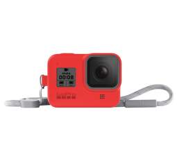 GoPro silikonové pouzdro se šňůrkou pro GoPro Hero8 Black, červená