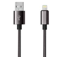 Mobilnet USB/Lightning kábel 1m, šedá
