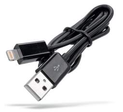 Mobilnet USB/Lightning kabel s LED podsvícením 1 m, černá