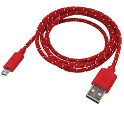 Mobilnet USB/Micro USB kabel 1 m, červený