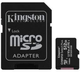 Kingston microSDXC Canvas Select Plus 512 GB UHS-I U1 + SD adaptér