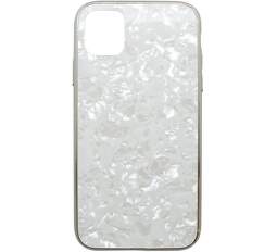 Mobilnet Marble Glass pouzdro pro Apple iPhone 11 Pro Max, bílá
