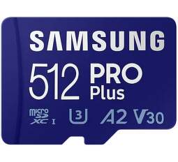 Samsung MicroSDXC 512 GB PRO Plus + SD Adaptér