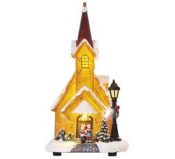 EMOS DCLW12 26 cm LED dekorace - zasněžený vánoční kostel