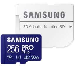 Samsung PRO Plus MicroSDXC paměťová karta 256 GB + SD adaptér