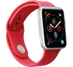 Case & Me silikonový řemínek velikost M pro Apple Watch 38/40/41 mm červený