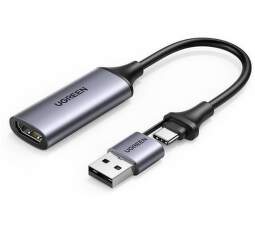 Ugreen Video Single USB/USB-C/HDMI (40189) šedá