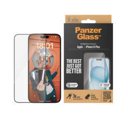 PanzerGlass Ultra-Wide Fit tvrdené sklo s aplikátorom pre iPhone 15 Pro čierne (1)
