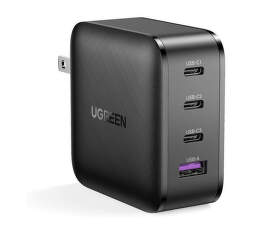 Ugreen 3× USB-C/1× USB nabíječka PD 65 W černá