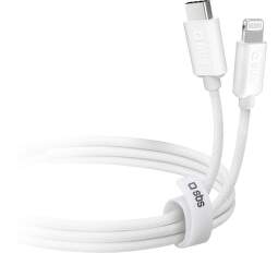 SBS datový kabel USB-C/Lightning MFi 1,5 m bílý