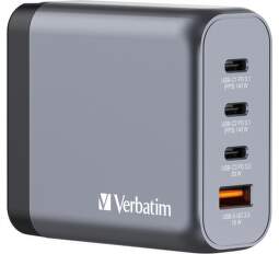 Verbatim GNC-140 GaN nabíječka USB/3× USB-C PD QC 3.0 140 W šedá