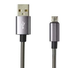 Mobilnet USB/Micro USB kabel 1 m, šedá