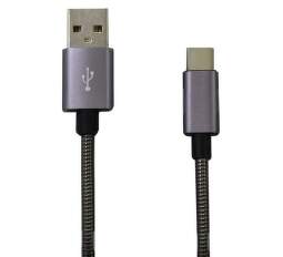 Mobilnet USB/USB-C kabel 1 m, šedá