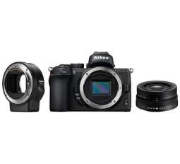 Nikon Z50, černá + Nikon Z DX 16-50mm f/3,5-6,3 VR + Nikon FTZ adaptér